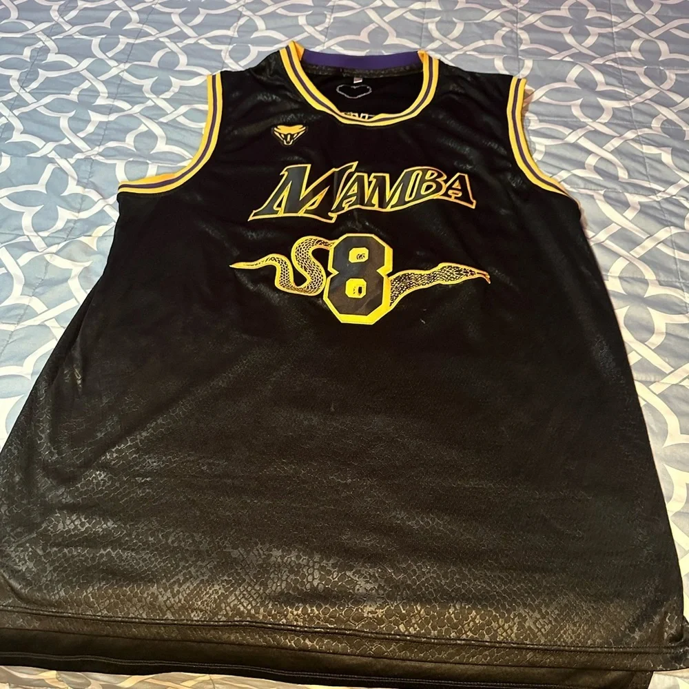 Kobe Bryant Los Angeles Lakers Black Mamba Novelty Jersey – Men’s XXXLarge 🐍💜💛 - Picture 5 of 8